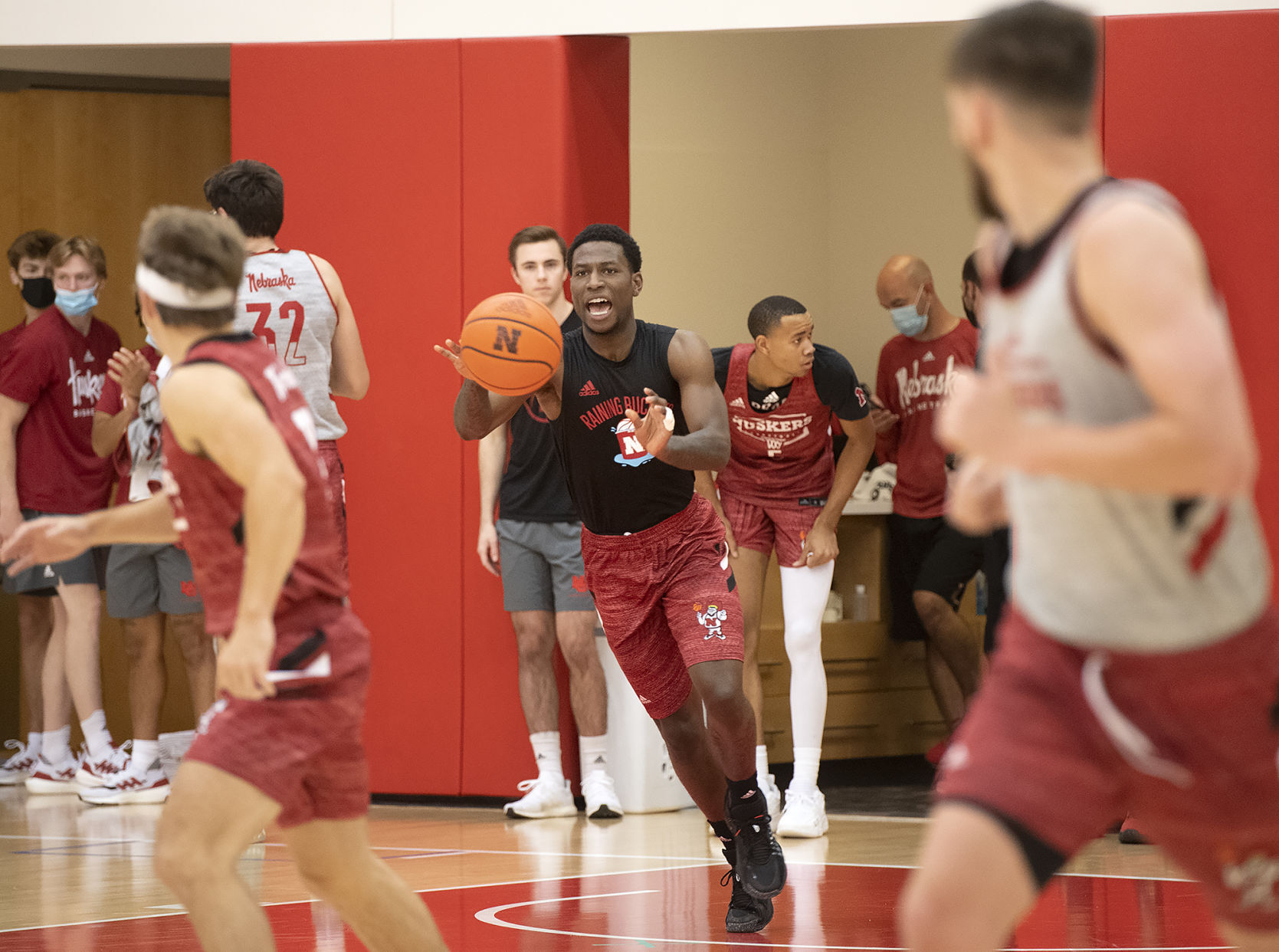 NU men's basketball practice, 10.5